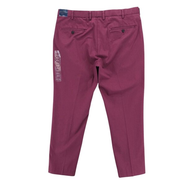 NWT BROOKS BROTHERS Clark Fit Advantage Chino Pants Burgundy Red Stretch 40x32 - Picture 4 of 9